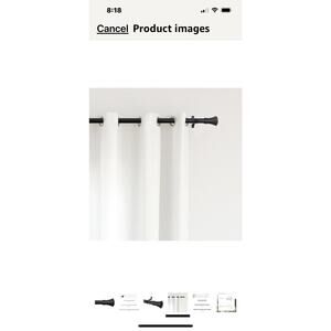 CHICOLOGY 1 1/8 inch 48-86 Diameter Curtain Rod Aaron Black